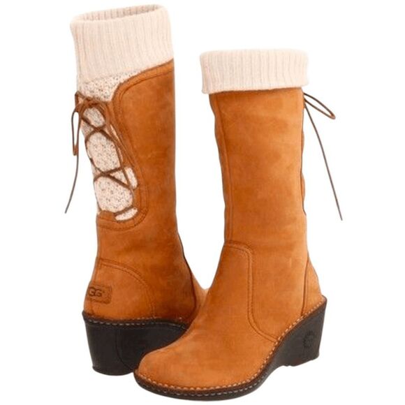 UGG Skylair Wedge Knee High Boot Size 7 - Picture 1 of 9